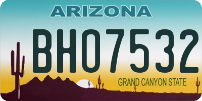 AZ license plate BHO7532