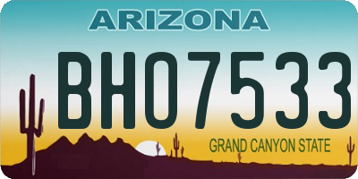 AZ license plate BHO7533