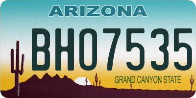 AZ license plate BHO7535
