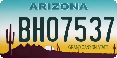 AZ license plate BHO7537