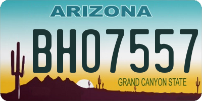 AZ license plate BHO7557