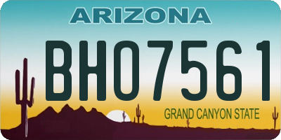 AZ license plate BHO7561