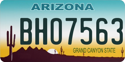 AZ license plate BHO7563