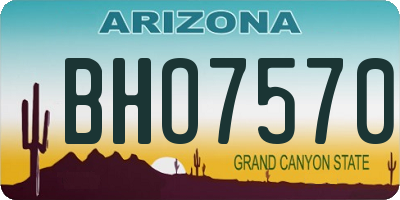 AZ license plate BHO7570