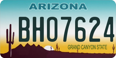 AZ license plate BHO7624