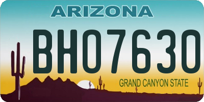 AZ license plate BHO7630