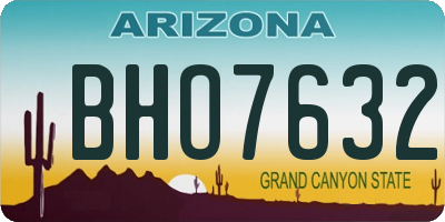 AZ license plate BHO7632