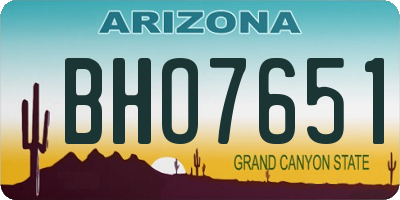 AZ license plate BHO7651