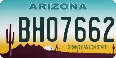 AZ license plate BHO7662