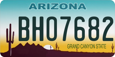 AZ license plate BHO7682