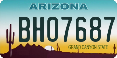 AZ license plate BHO7687