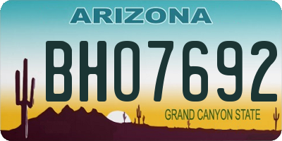 AZ license plate BHO7692