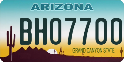 AZ license plate BHO7700