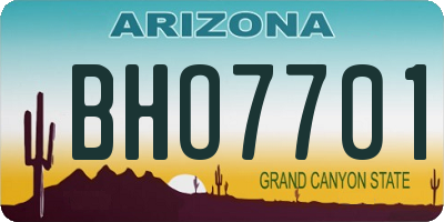 AZ license plate BHO7701