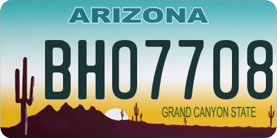 AZ license plate BHO7708