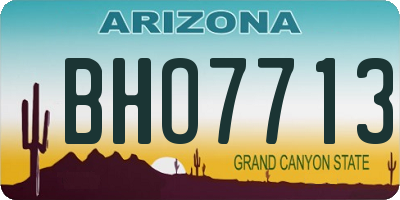 AZ license plate BHO7713