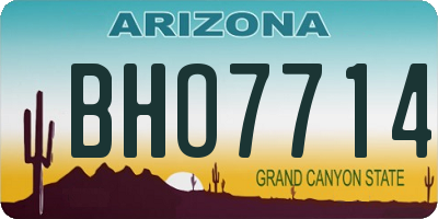 AZ license plate BHO7714
