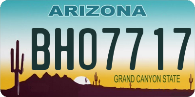 AZ license plate BHO7717