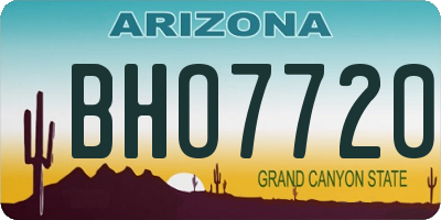 AZ license plate BHO7720