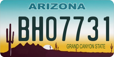AZ license plate BHO7731