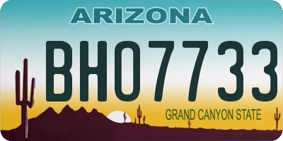 AZ license plate BHO7733
