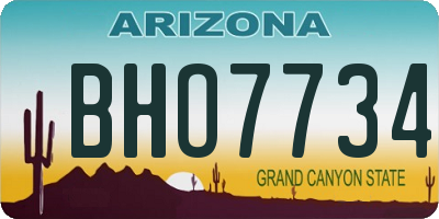AZ license plate BHO7734
