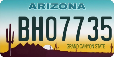 AZ license plate BHO7735