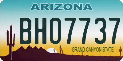 AZ license plate BHO7737