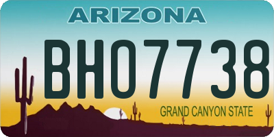 AZ license plate BHO7738