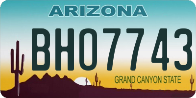 AZ license plate BHO7743