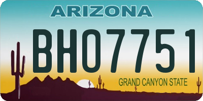 AZ license plate BHO7751