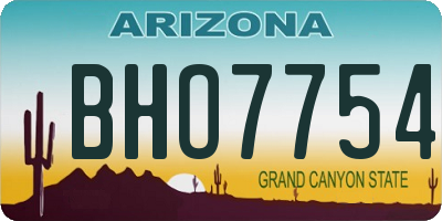 AZ license plate BHO7754