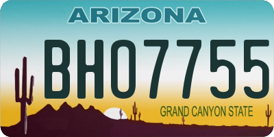AZ license plate BHO7755