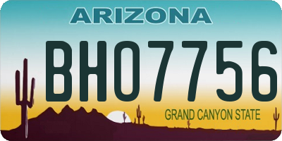 AZ license plate BHO7756