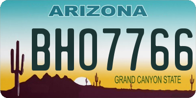 AZ license plate BHO7766