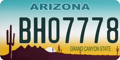 AZ license plate BHO7778