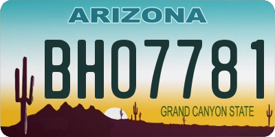 AZ license plate BHO7781