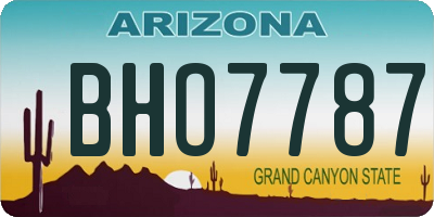 AZ license plate BHO7787