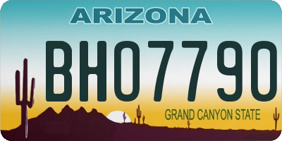 AZ license plate BHO7790