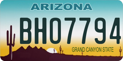 AZ license plate BHO7794