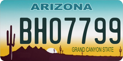 AZ license plate BHO7799