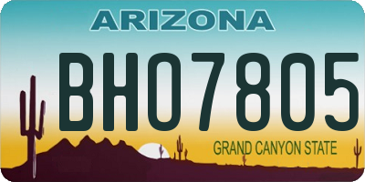 AZ license plate BHO7805