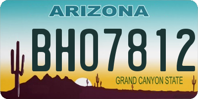 AZ license plate BHO7812