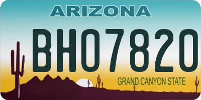AZ license plate BHO7820