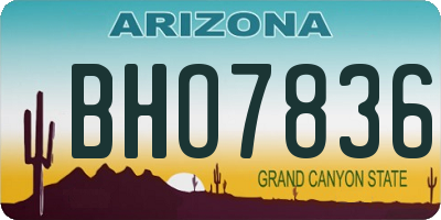 AZ license plate BHO7836