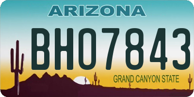 AZ license plate BHO7843