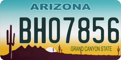 AZ license plate BHO7856