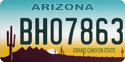AZ license plate BHO7863