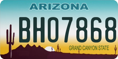 AZ license plate BHO7868