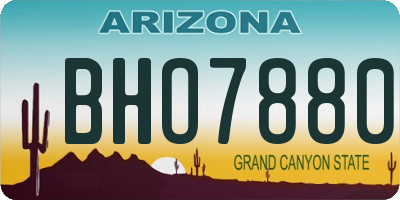 AZ license plate BHO7880